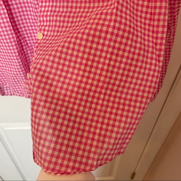 J.Crew Perfect Shirt in Pink Checkered Plaid Design - Picture 5 of 6